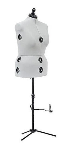 Dritz Twin-fit Adjustable Tri-pod Stand, Large Dress Form, Silver Gray 0