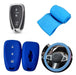 NL Cubre Volante + Funda Llave Silicona Chevrolet Cruze Azul 0