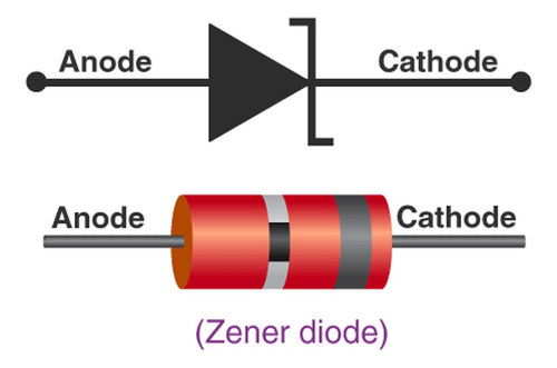 Diodo Zener 47v 1w 1n4756a 47 Volts Do-41 Pack X10 Unidades 3