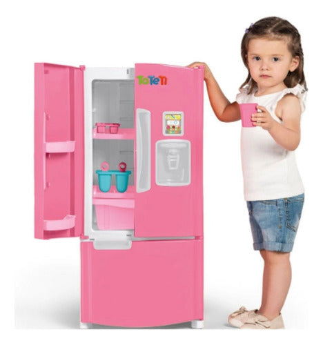 Geladeira Infantil Grande Frost Fun Candy Rosa - Sai Agua 0