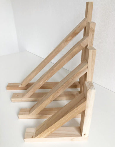 Wooden Brackets for Scandinavian Floating Shelves - Set of 2 4