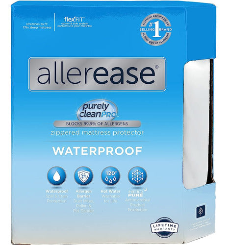 Allerease Protector De Colchón Con Cremallera Impermeable De 0