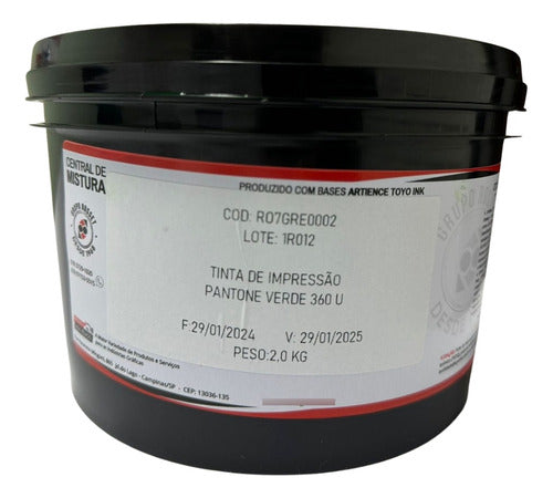 Tinta Offset Verde Pantone 360u C/2kg 1