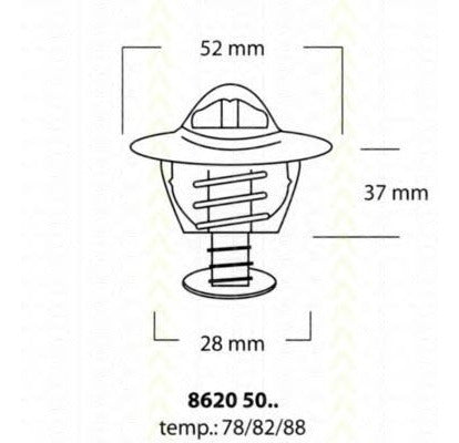 Vernet Thermostat for Honda Accord 2.5 (1986 - 1987) 3