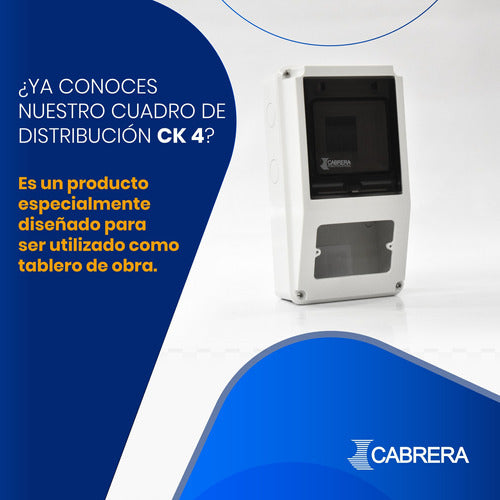 Cabrera Tablero Portátil 4 Módulos Din + Portabastidor CK4 1