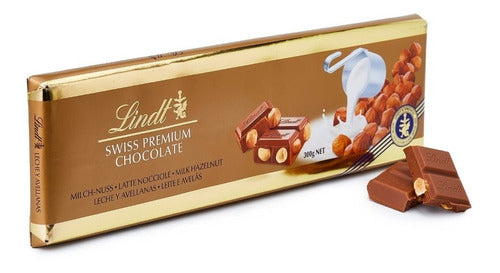 Lindt Chocolate Gold with Hazelnuts Bar 300g x2 2