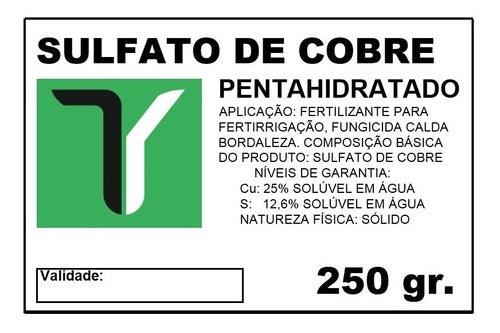 Sulfato De Cobre Pentahidratado - 250 Gr. 1