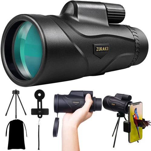 Zukakii Monocular Telescope 12x50 | BAK4 Prism Lens / Black 0