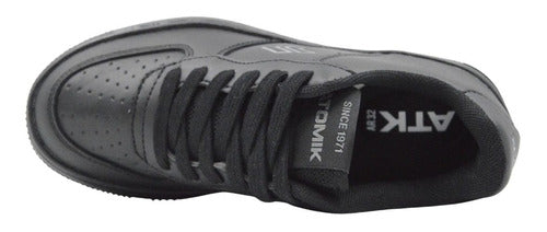 Atomik Footwear Cambridge Cordon Black Kid's School Shoe 2