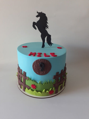 Torta Cumpleaños Spirit Caballo Artesanal Black Horse 1