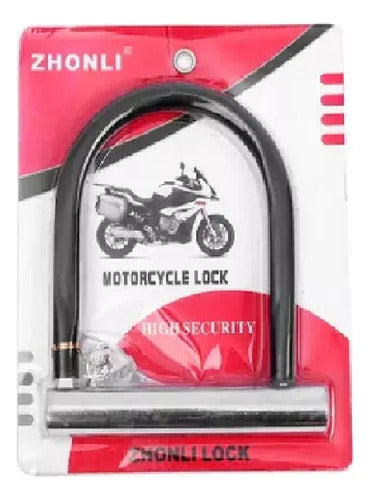 TOH U Lock Chain, Motorcycle or Bicycle with Keys 0