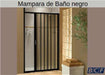 BCF Mampara Baño Plegable PVC Negra 1.30 X 1.85 Altura 1