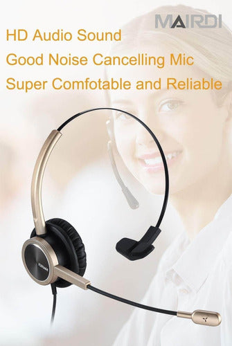 Phone Headset with Microphone and Noise Cancellation 1
