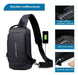 JM-once Anti-Theft Backpack with Lock, USB Port, Waterproof 6