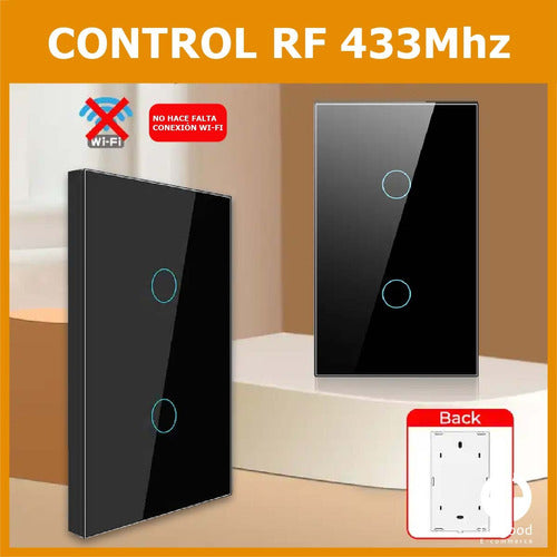 Gisfeel Touch RF Wall Switch 3 Module Battery Operated 2