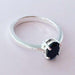 Inspira Anillo Solitario Piedra Negra En Plata 925 Negro 2