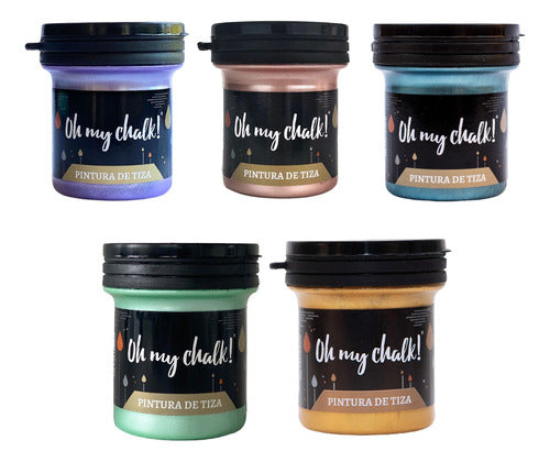 Oh My Chalk! Combo 5 Metallic Chalk Paints X 110cc 0