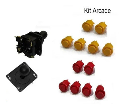 Kit Arcade #20 Com 12 Botões E 2 Comandos Eletromatic 1