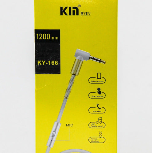 KYIN AUX Cable 1.2m with Microphone for Headphones and Hands-Free Button 4