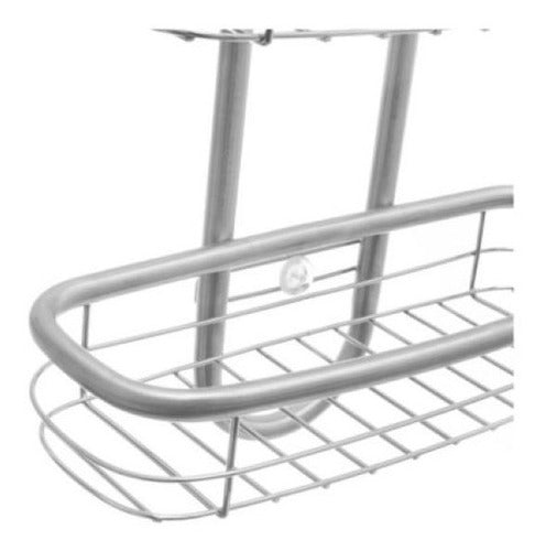 InterDesign Gray Steel Shower Organizer 3