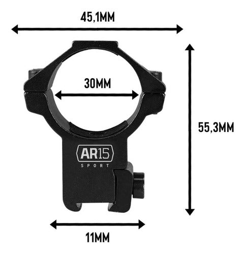 Adaptador De Luneta Trilho 11mm Vector Optics Aluminio 4