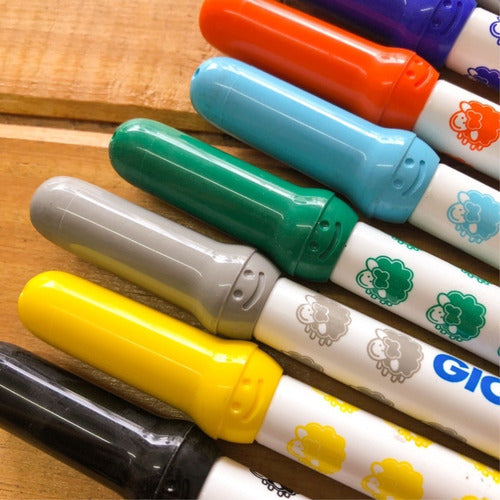 12 Giotto Baby Italy Washable Non-Toxic Markers 2 Years 2