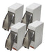 Pack of 4 Plastic Boxes for Surface Mounted 1-2 Pole Thermal Circuit Breakers 0