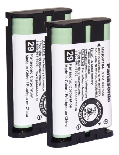 Zu-battery 2 Rechargeable 3.6v 830mah NiMH AAA Batteries for Panasonic HHR-P104 0