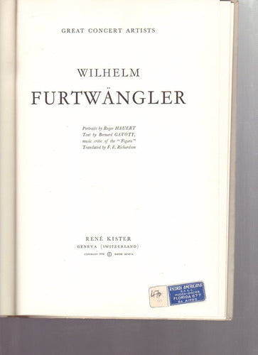 Wilhelm Fürtwangler, Roger Hauert - Bernard Gavoty 3