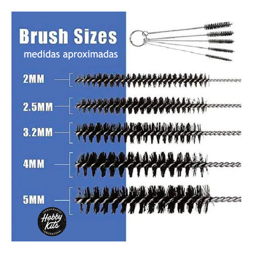 Hobbykits Airbrush Cleaning Kit with Brushes and Wires 6