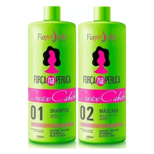 Fio Perfeitto Kit Shampoo + Mascara Crece Cabello Antifrizz Reduce Volumen 0