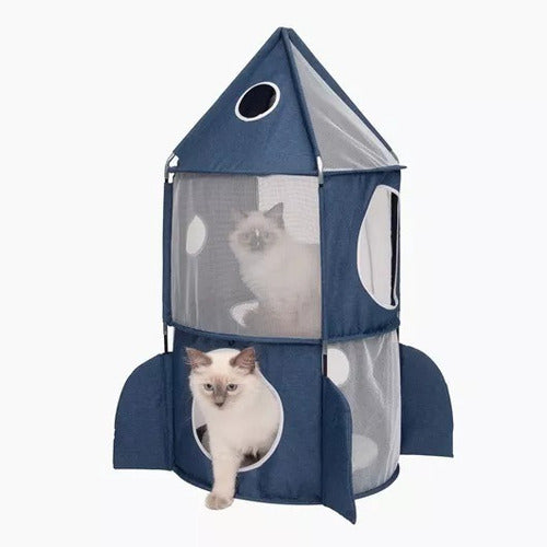 Catit Vesper Rocket Cat Tower 3 Levels Foldable 0