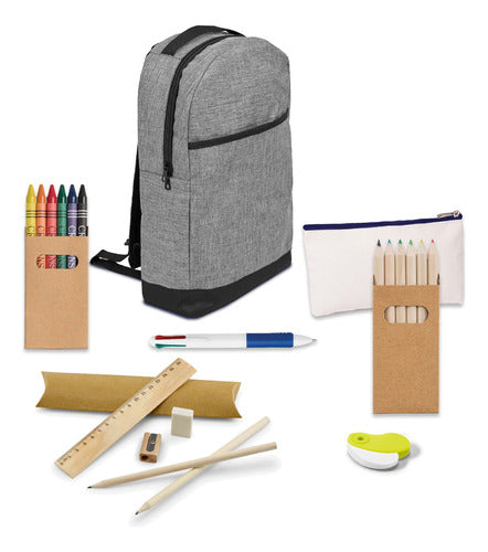 Genérica Set Escolar Kit Mochila, Cartuchera, Lápices Etc | Giveaway 0