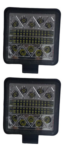 AN IMPORTACIONES Fixed or Intermittent Road Light Set 34 LED Square 10.5 AN-612 0