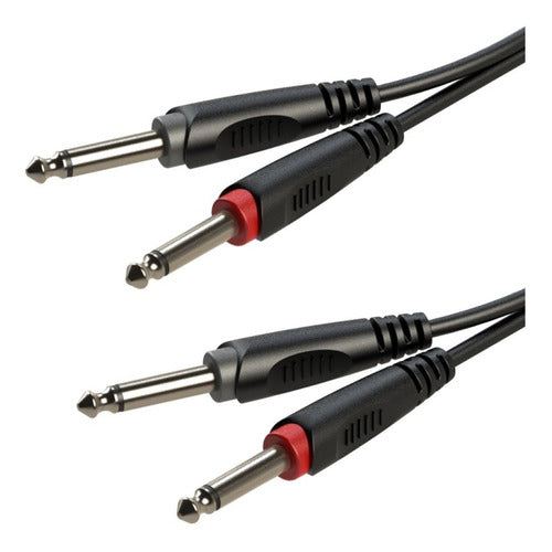 Roxtone 2 Plug to 2 Plug Male Mono Cable 3m RACC100L3 3