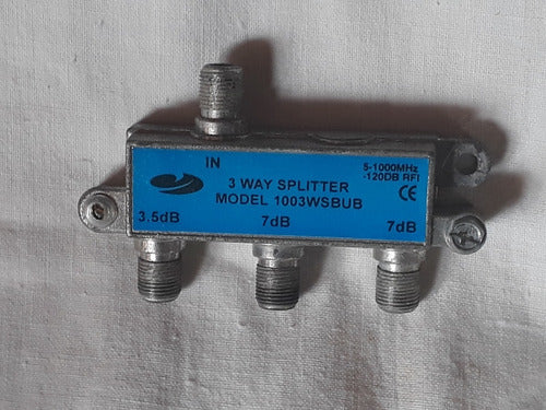 Derivador Splitter 3 Salidas (7, 7, 3,5 Db) -120db Rfi Usado 0