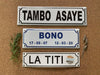 Cartel Chapa Enlozada Tranquera Con Logo 8x30 Cm Campo 6