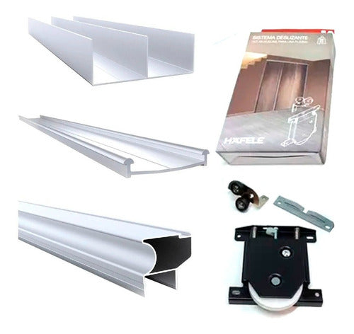 Häfele Kit Frente De Placard Aluminio 2mtrs H Tronador 0