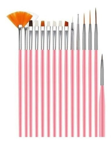 Kit of 15 Brushes for Nail Art Sculptures 3