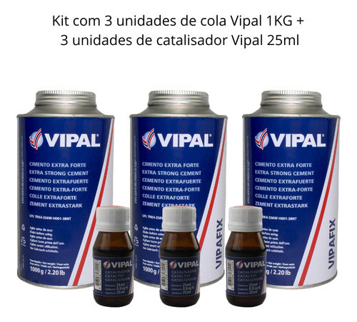 Kit Colas Correia Transportadora + Catalisadores Vipal - 3un 1