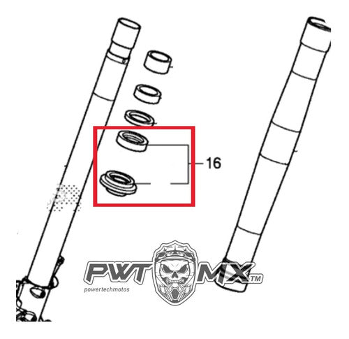 2 Kit Reten Suspension Barral Delantero Suzuki Rmx 250 91-99 2