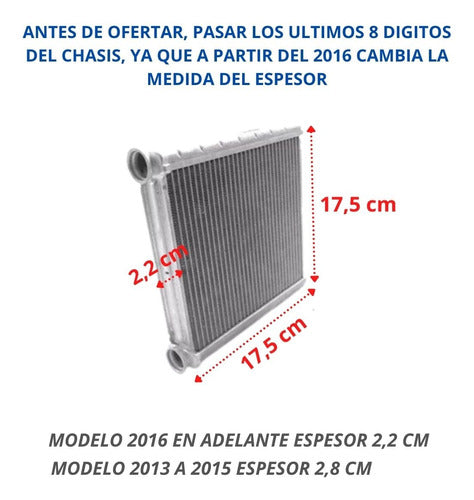 Chevrolet Radiator Heating Onix 2016/ 52160465 3C 1