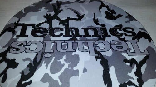 Technics Camuflado Gris Slipmat Paño Suave Espuma Excelente 4