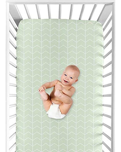 Sweet Jojo Designs Mint And White Chevron Arrow Baby O Toddl 3