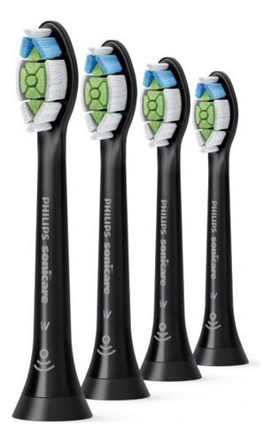 Philips Sonicare Optimal White W2 4-Pack Black Replacement Brush Heads 1