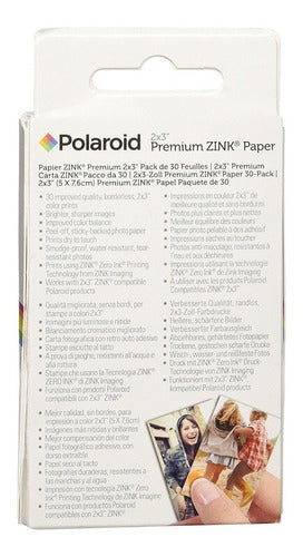 Polaroid 2x3#x2ba Premium Zink Zero Photo Paper 30 Pack 1