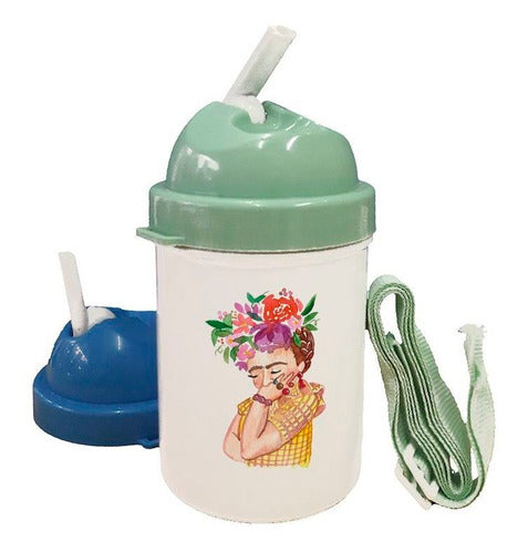 Tienda Cubik Frida Kahlo Hand on Face Water Bottle 0