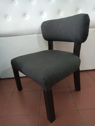 Maté Chair with Wooden Frame - Chenille Upholstery - Mym 3