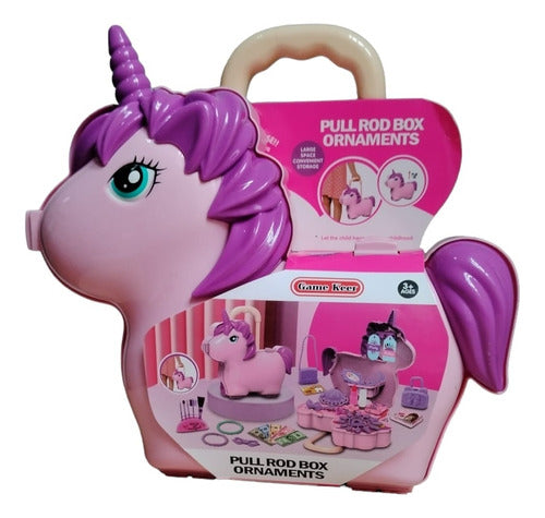 Valija Juguete Unicornio Set De Maquillaje Y Peinado 0