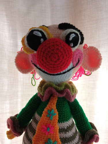 Handmade Clown Amigurumi Doll Knitted Cuddle Toy 4
